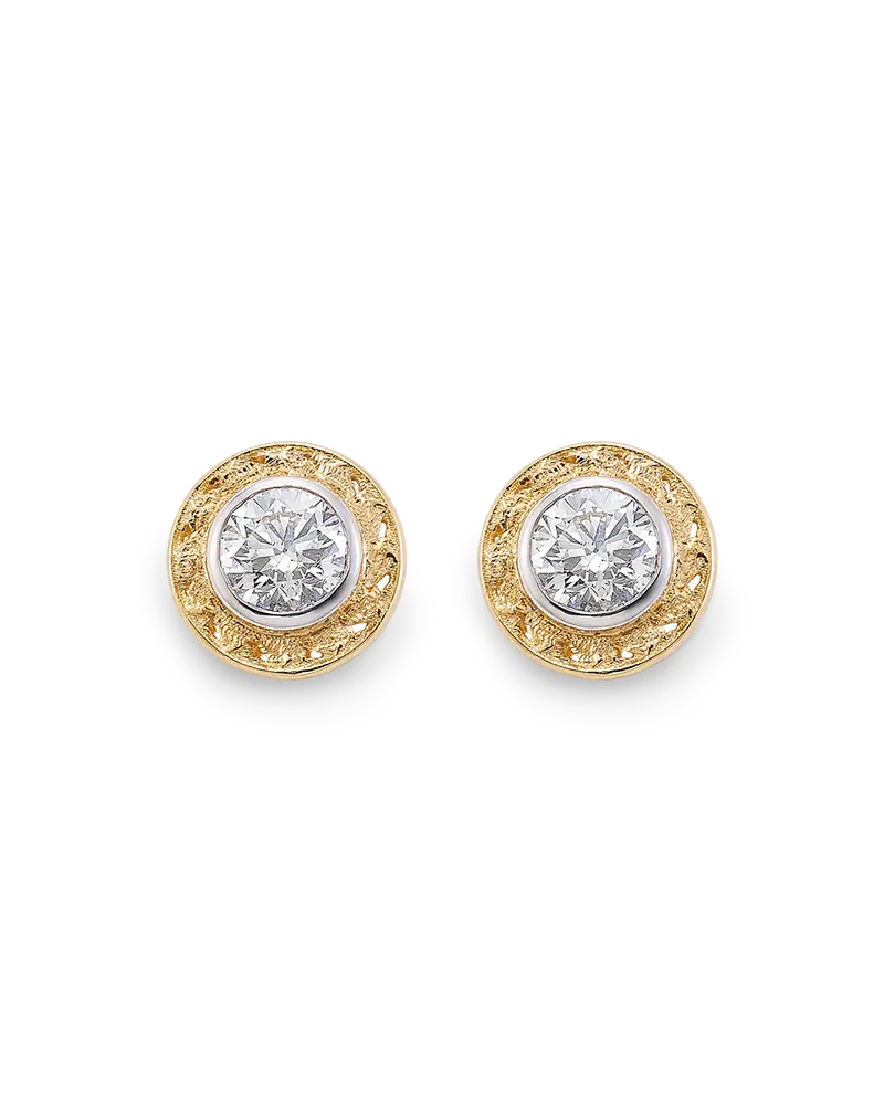 Pendientes Bouquet diamantes, oro