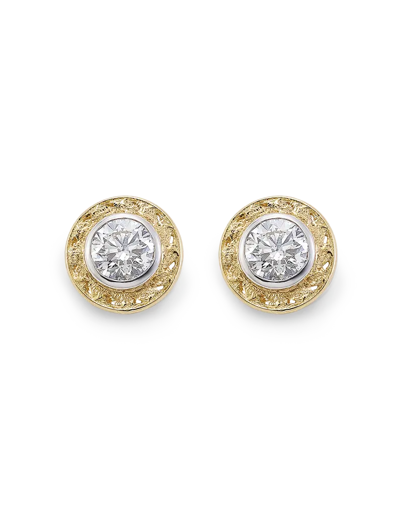 Pendientes Bouquet XL diamantes, oro