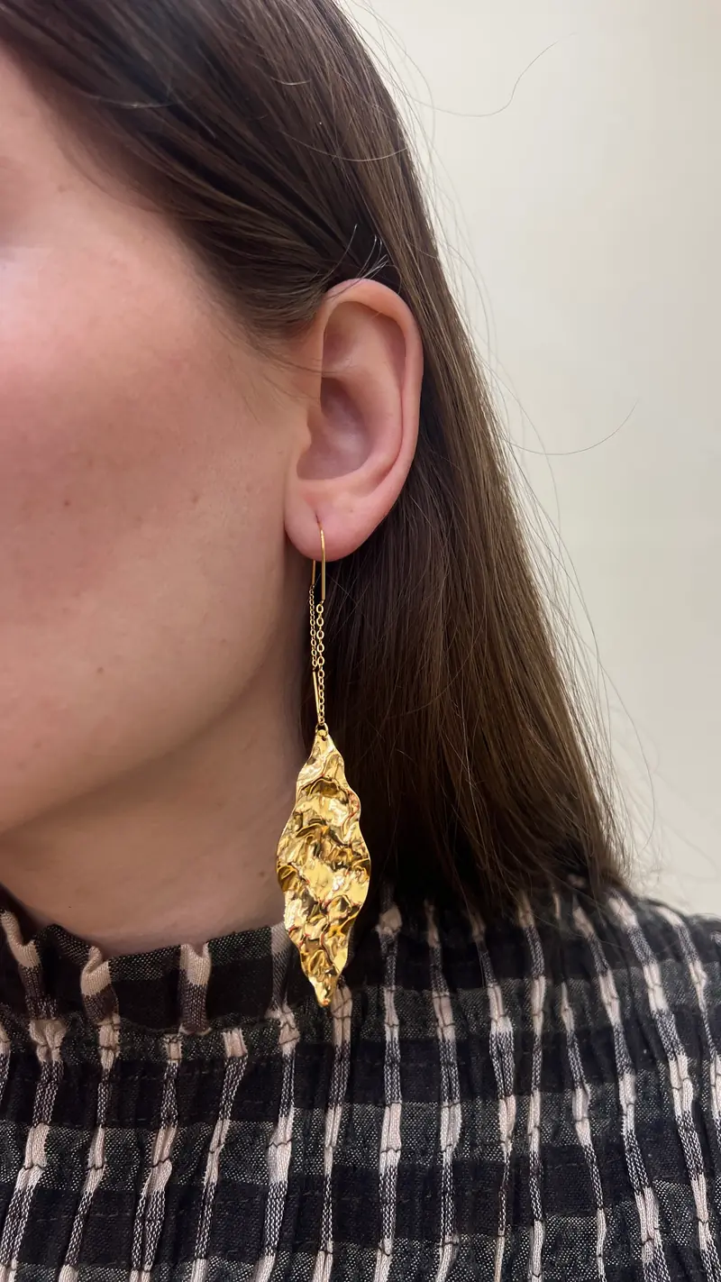 Pendientes CADENA ROMBO DORADO