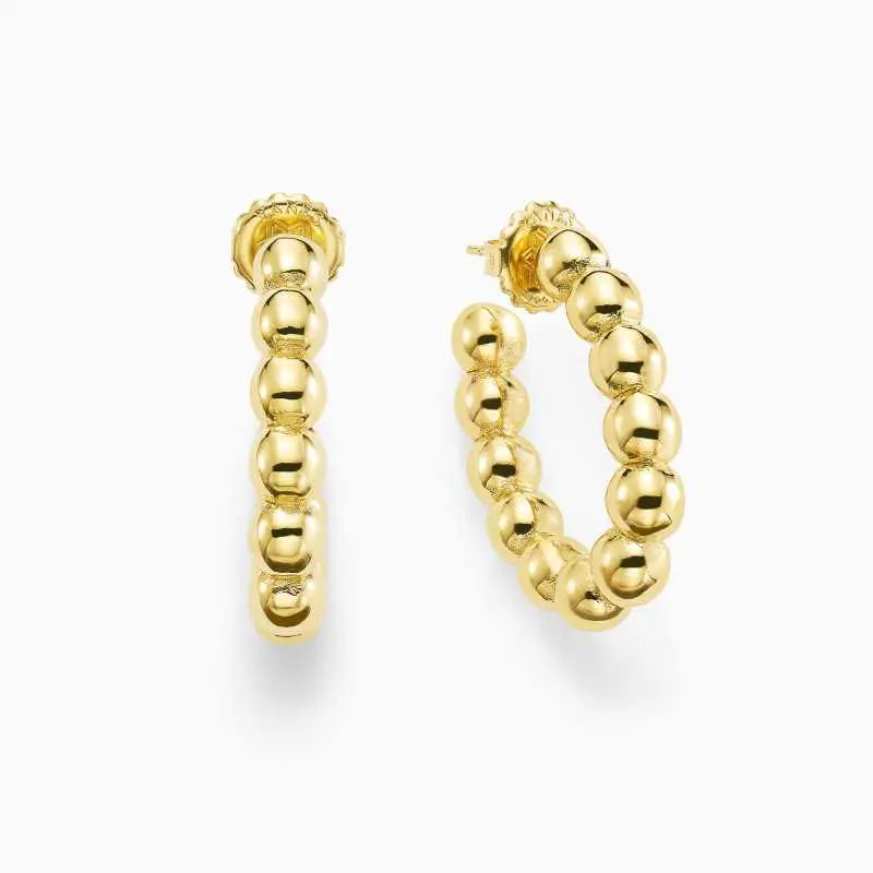 Pendientes Calder, plata dorada