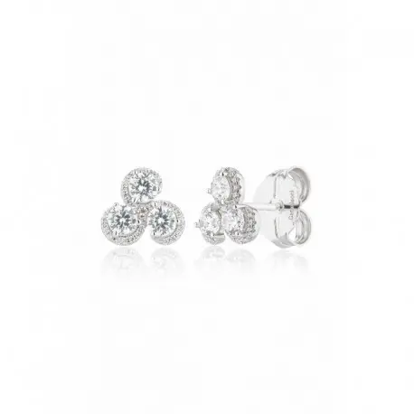 Pendientes Camaleoni WP103/CP corto tres rosetas