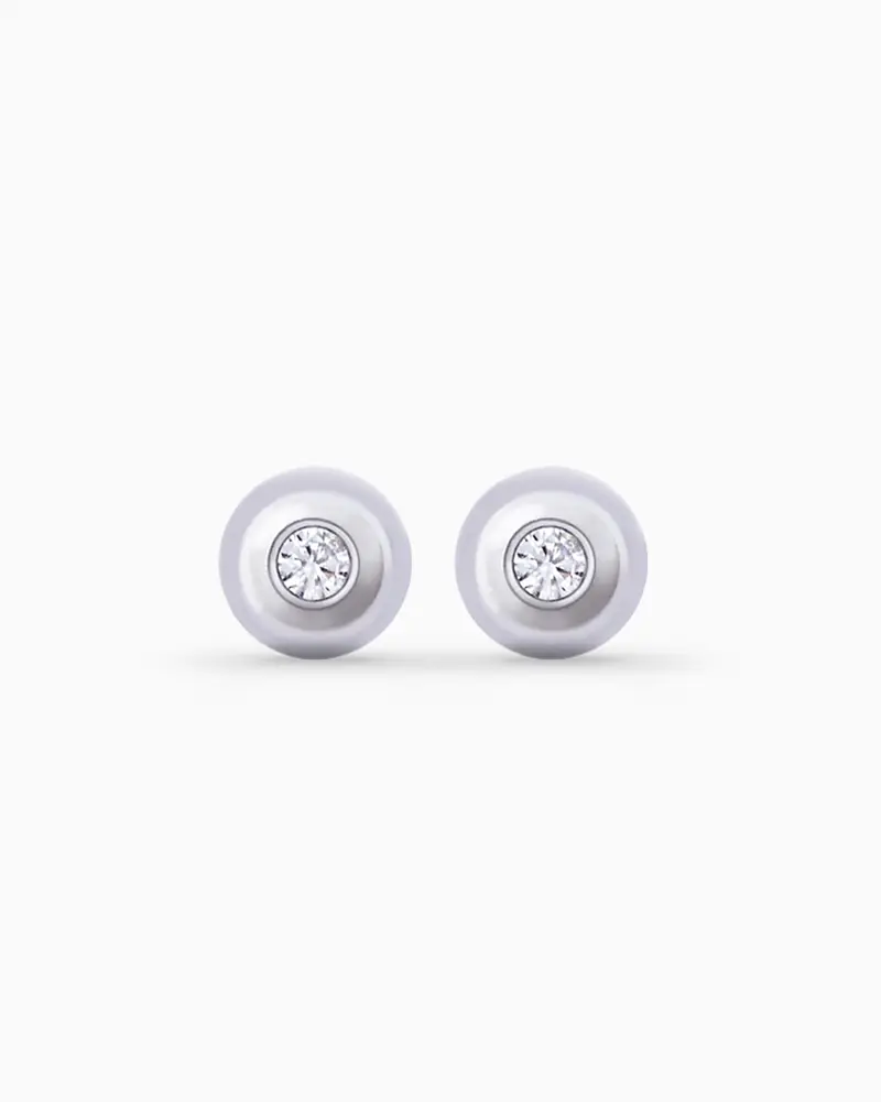 Pendientes Chatón, oro blanco