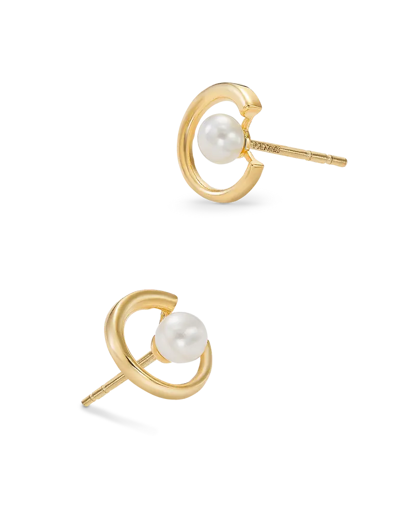 Pendientes Circle, oro 9K