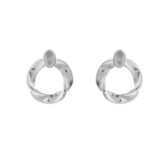 Pendientes circulares retorcidos plata S925 Vidda Jewlery