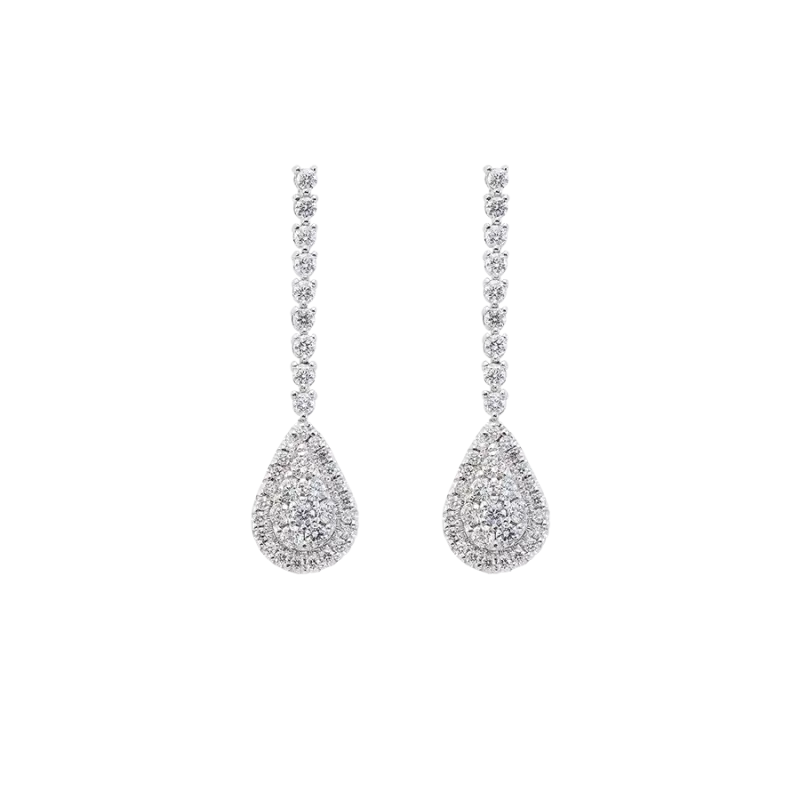 Pendientes Claire diamantes, oro blanco