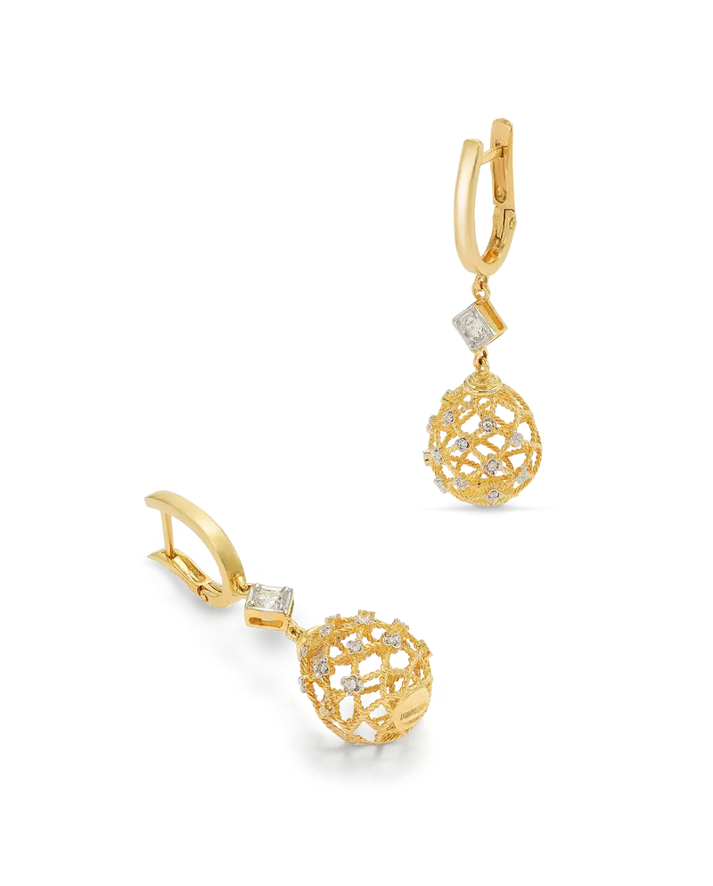 Pendientes Colón diamantes, oro
