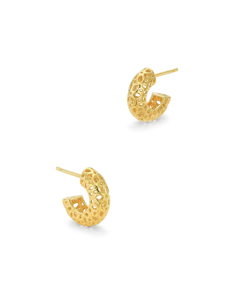 Pendientes Conil P, plata dorada