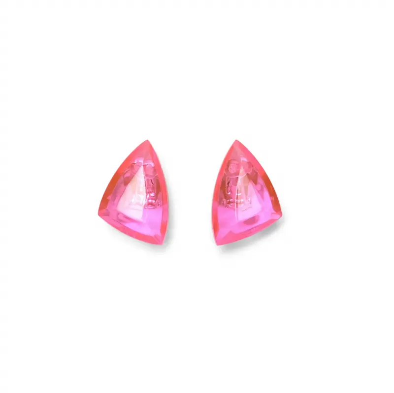 Pendientes cortos Monies Wikka rosa flúor