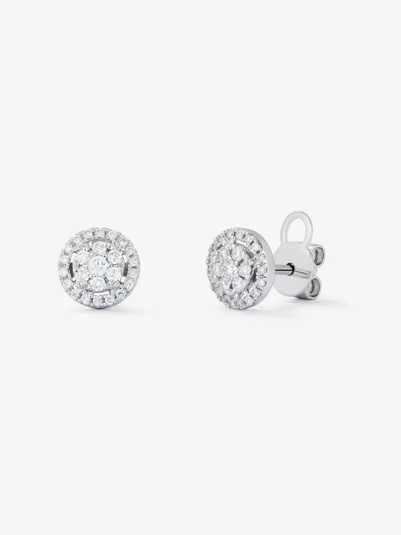 Pendientes de oro blanco de 18K con diamantes