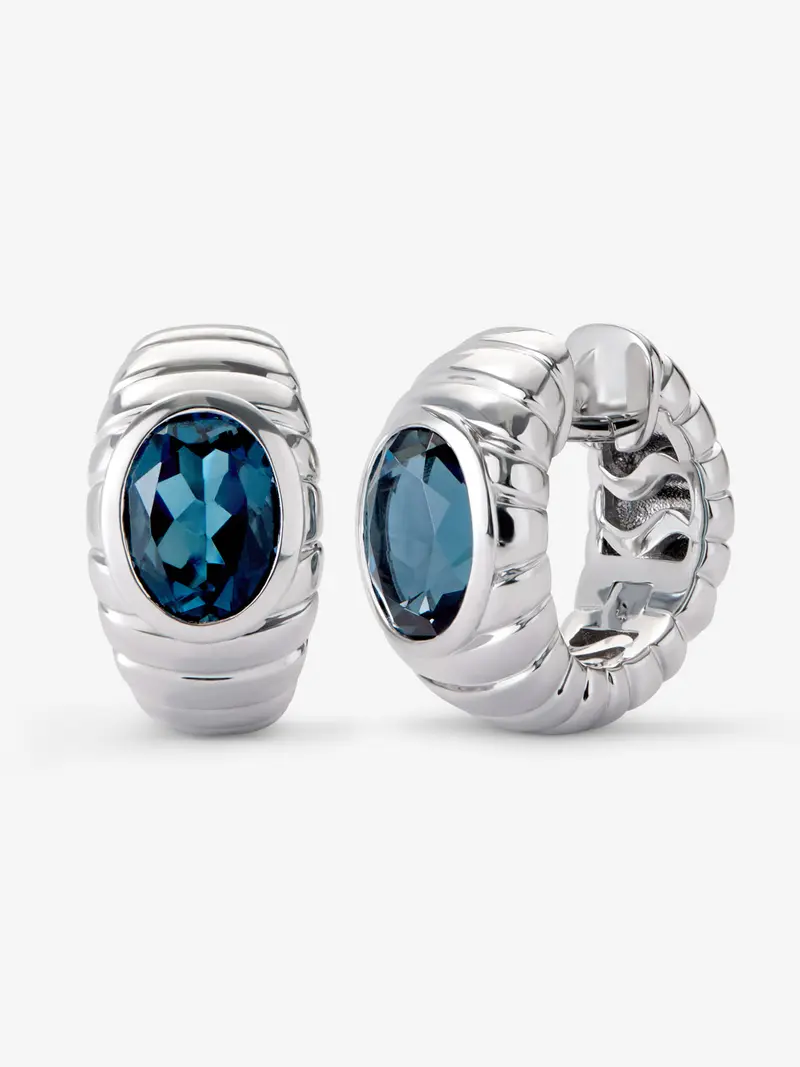 Pendientes de plata 925 con topacios azul London