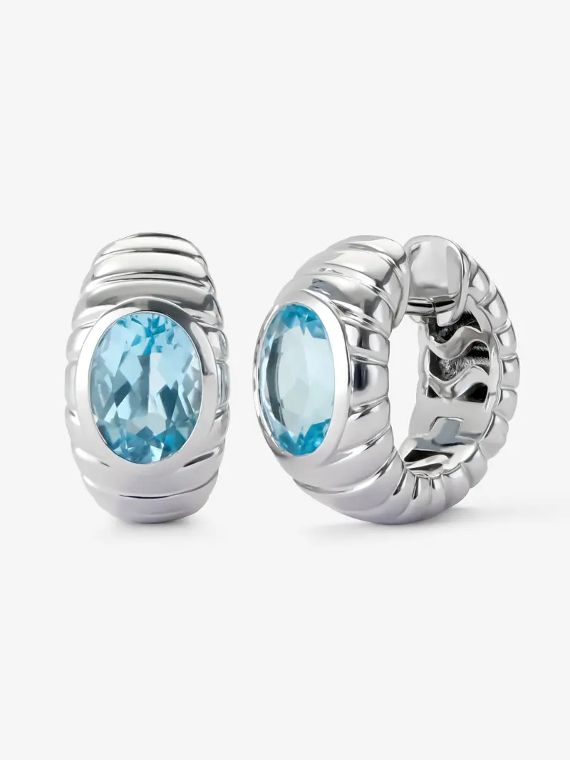 Pendientes de plata 925 con topacios azul sky