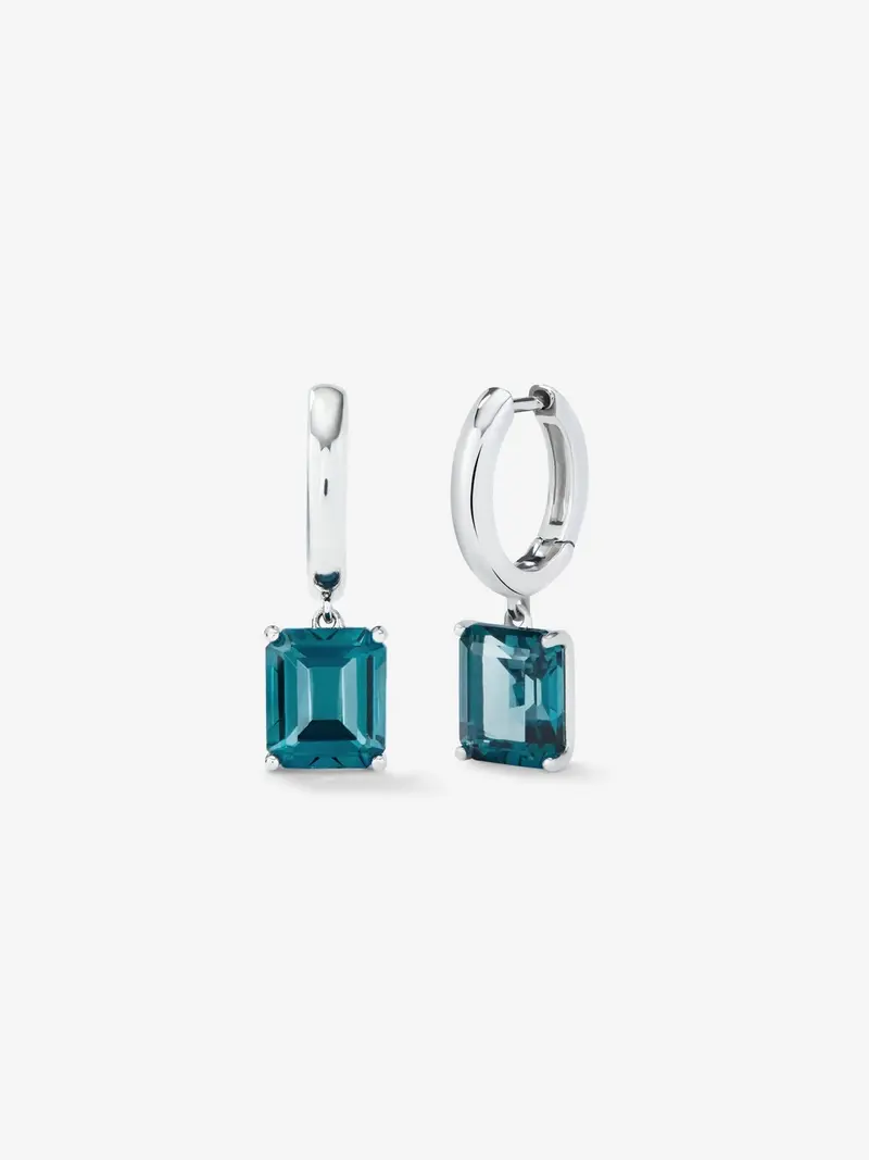 Pendientes de plata con topacios azules