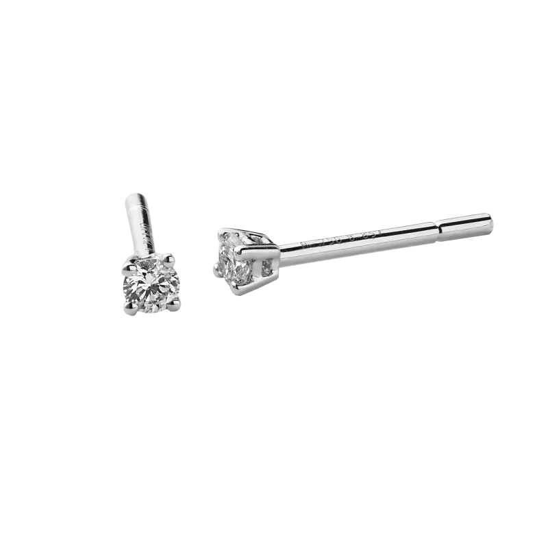 Pendientes diamantes 0,10 ct, oro blanco