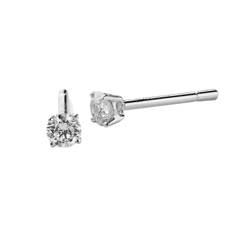 Pendientes diamantes 0,30 ct, oro blanco