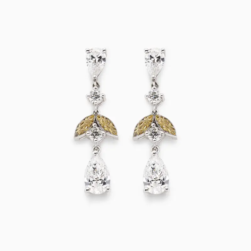 Pendientes Diana diamantes, oro