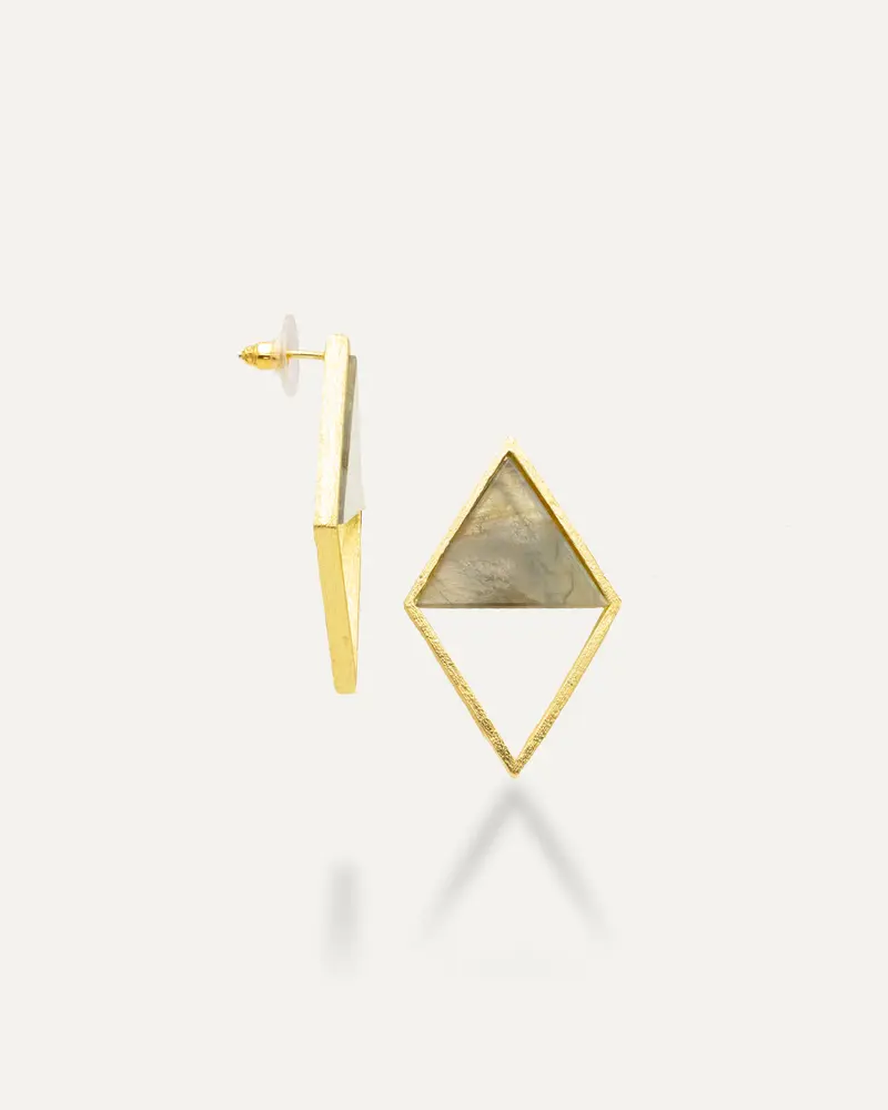 Pendientes Dorados Abigail Labradorita
