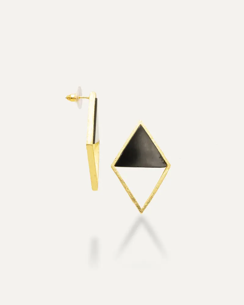 Pendientes Dorados Abigail Negro