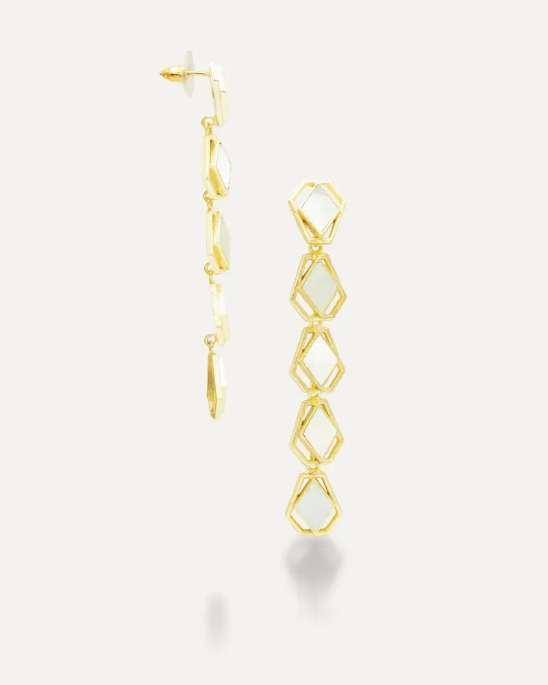 Pendientes Dorados Anuja Madre Perla