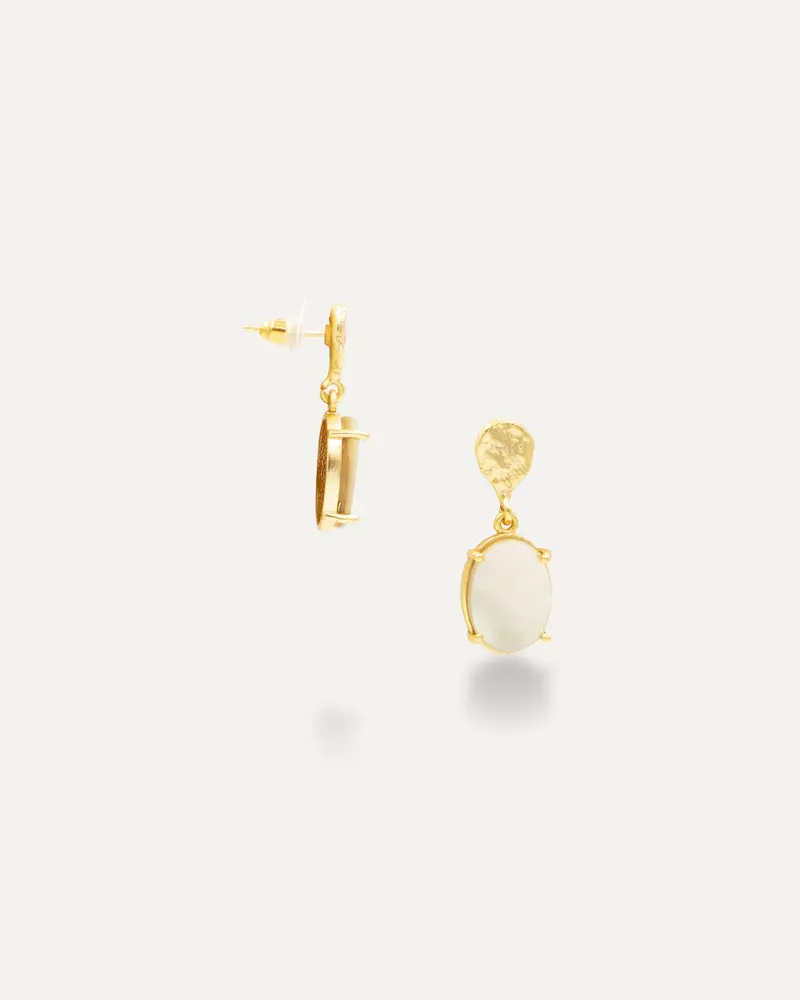 Pendientes Dorados Bibani Madre Perla