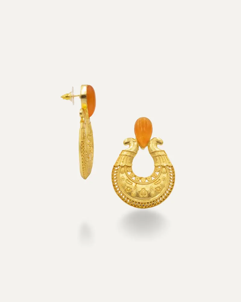 Pendientes Dorados Cordoba Cornelian