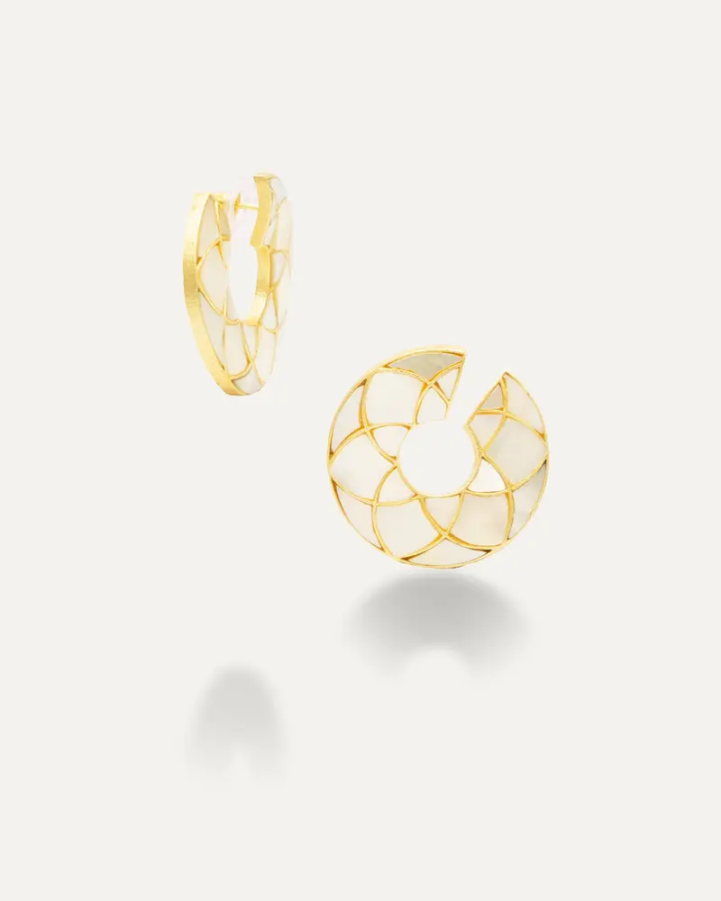 Pendientes Dorados Deva Madre Perla