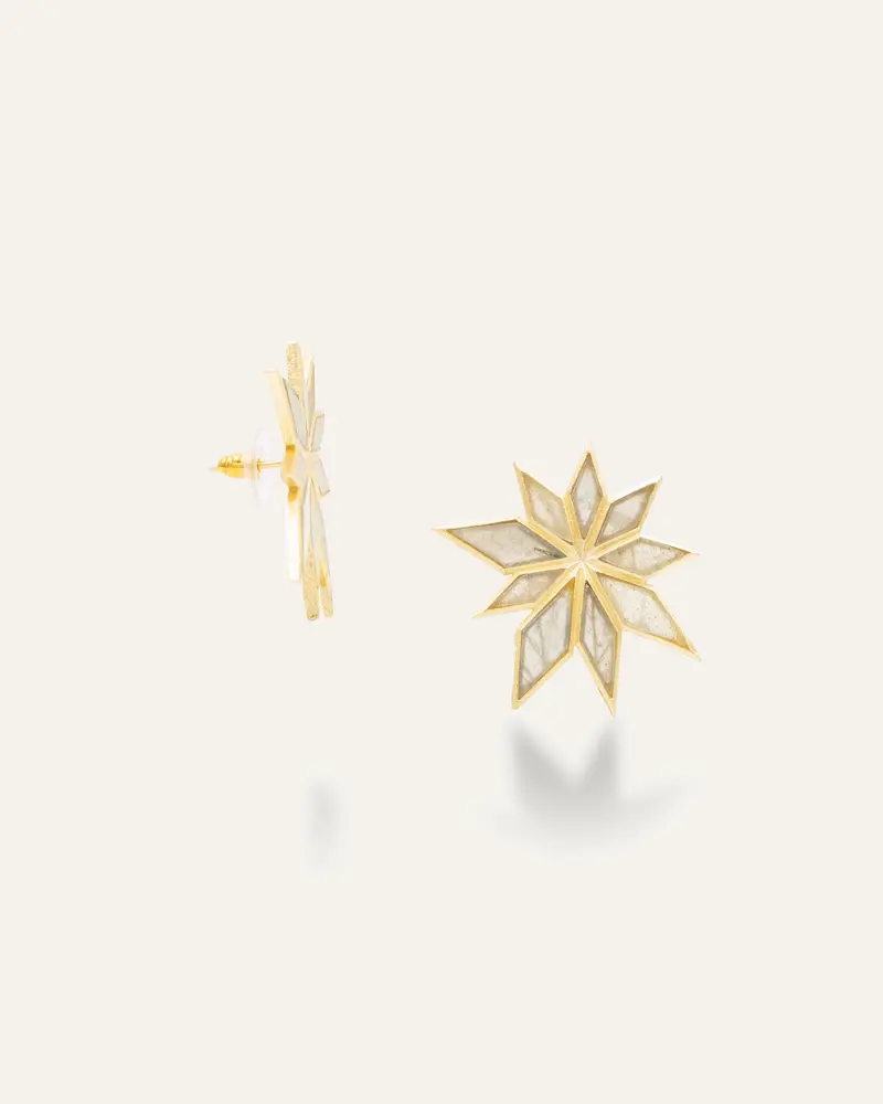 Pendientes Dorados Halley Labradorita