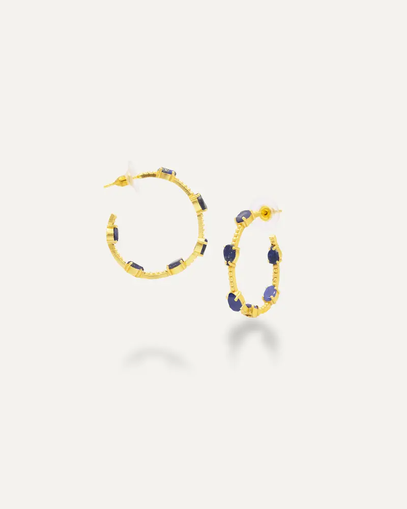 Pendientes Dorados Pia Lapislazuli