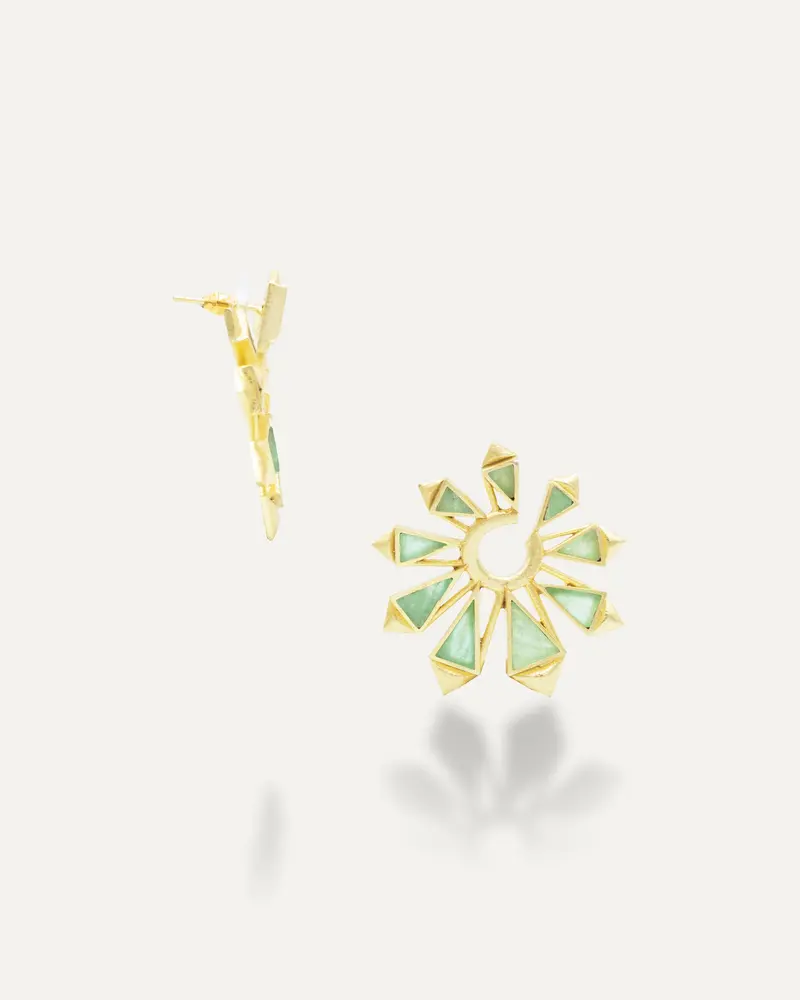 Pendientes Dorados Roole Amazonita