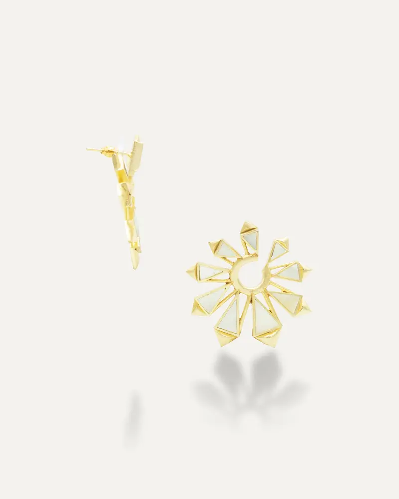 Pendientes Dorados Roole Madre Perla