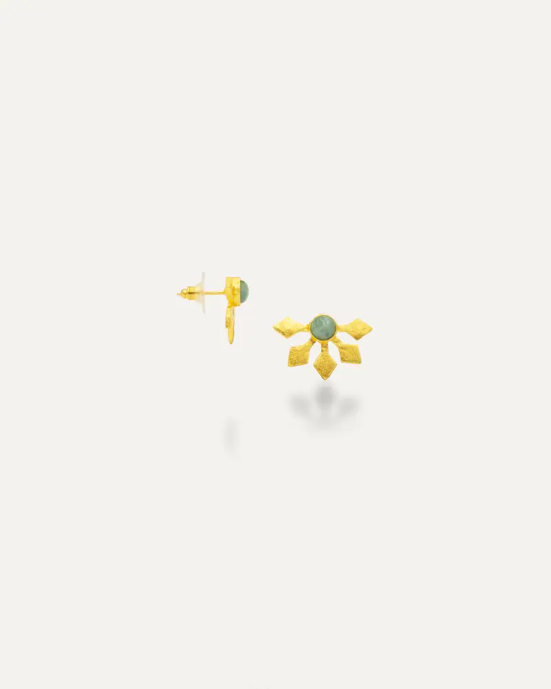 Pendientes Dorados Tia Amazonita