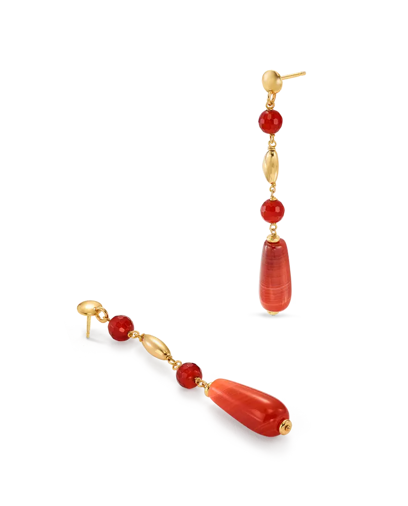 Pendientes Elbert, plata dorada