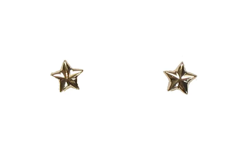 Pendientes estrella de oro amarillo de 18K