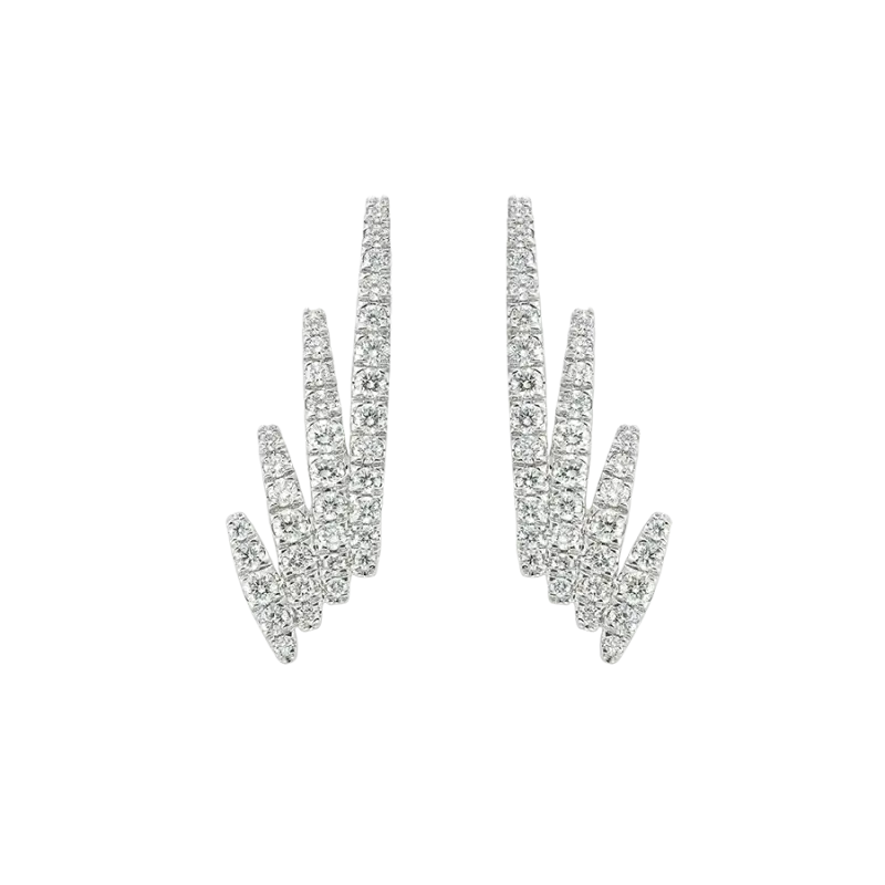 Pendientes Farfalla diamantes, oro blanco