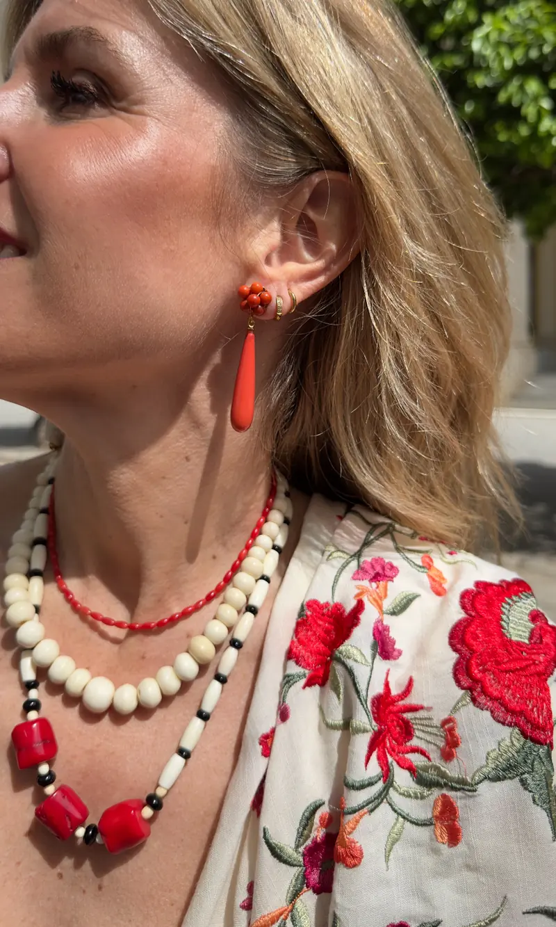Pendientes Flor Coral