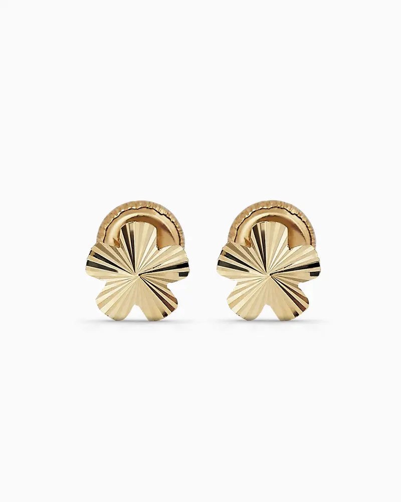 Pendientes Flor tallada, oro