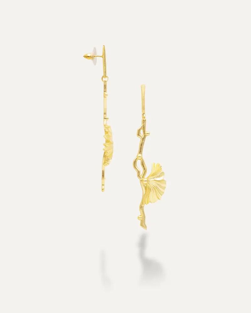 Pendientes Flora Dorado