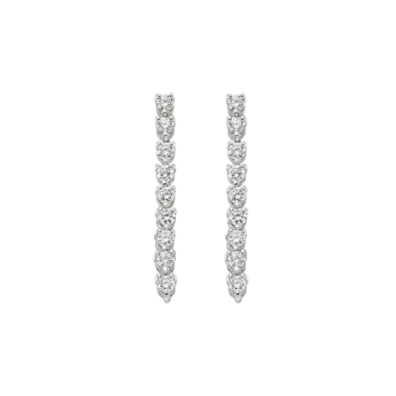 Pendientes Gaia oro blanco y diamantes