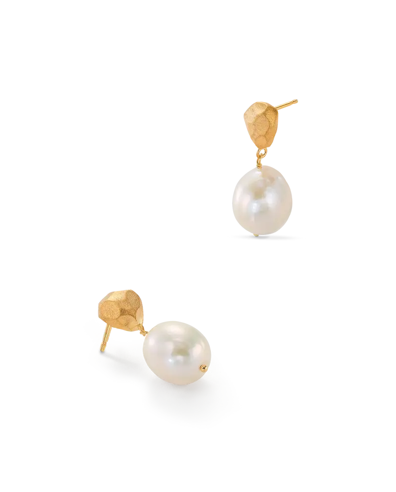 Pendientes Golden Nugget, plata dorada