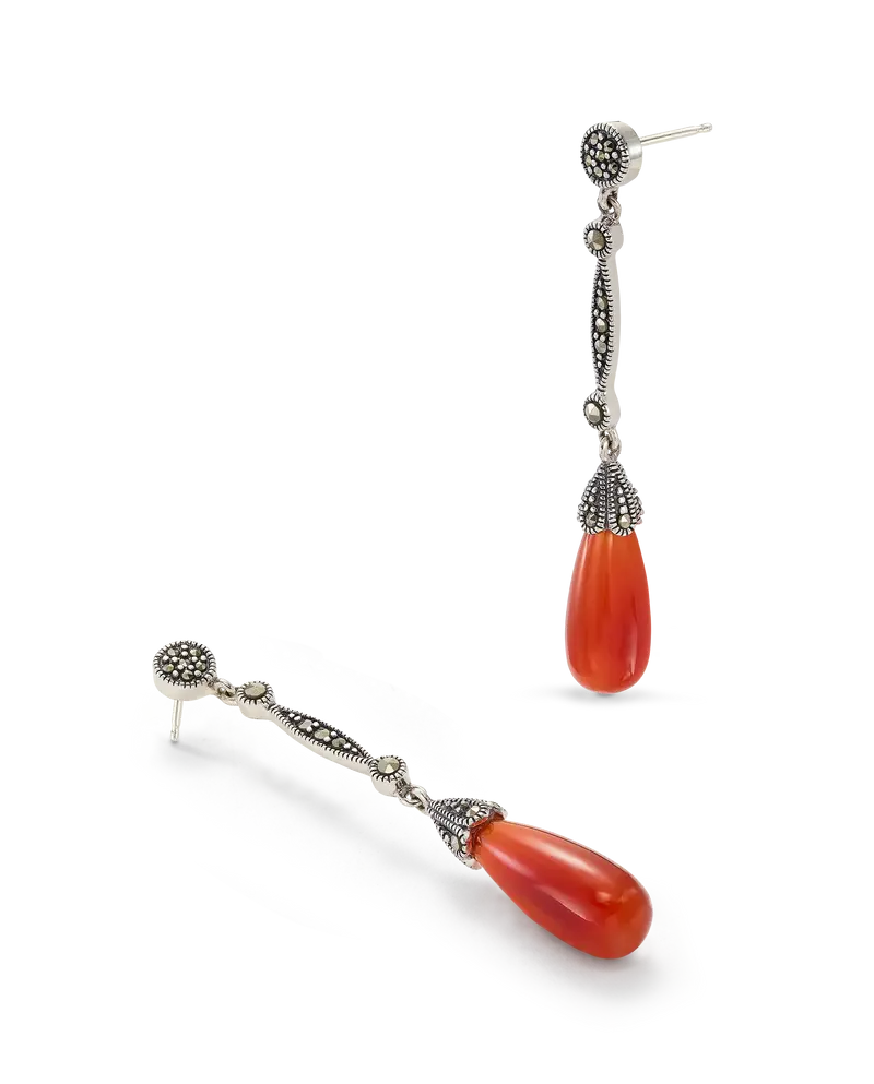 Pendientes Hemu Ágata, plata