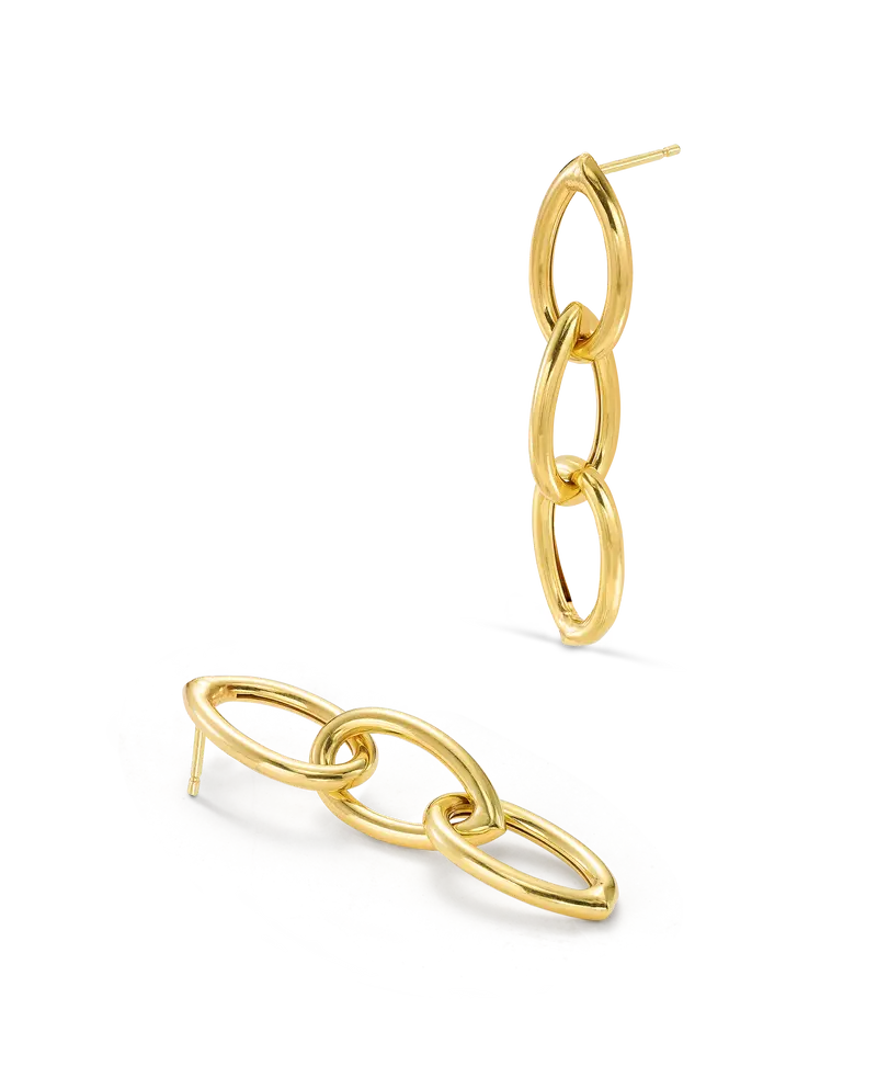 Pendientes Kuray, plata dorada