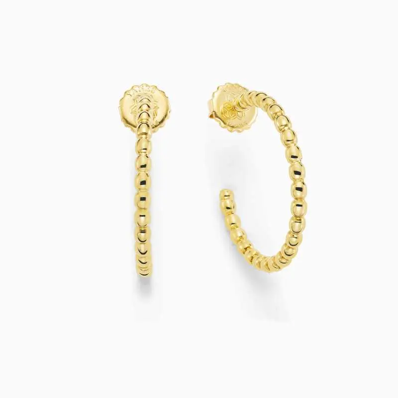 Pendientes La Coupole maxi, plata dorada