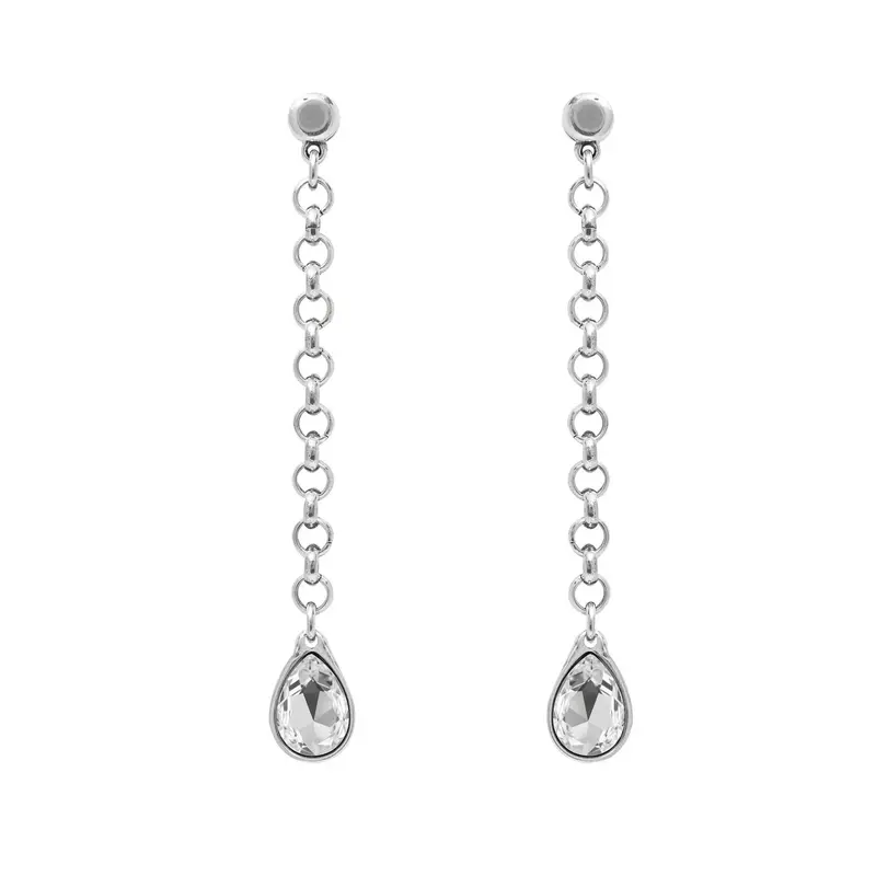 Pendientes largos gota crystal transparente cristal Swarovski - Vidda jewelry