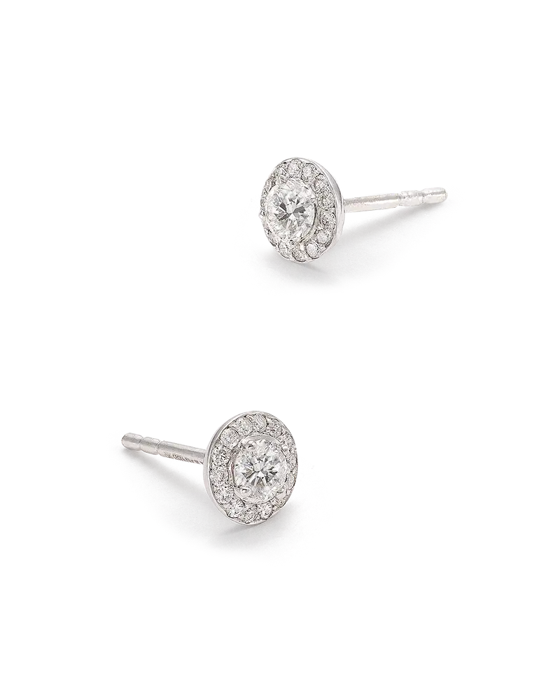 Pendientes Liege red diamantes, oro blanco