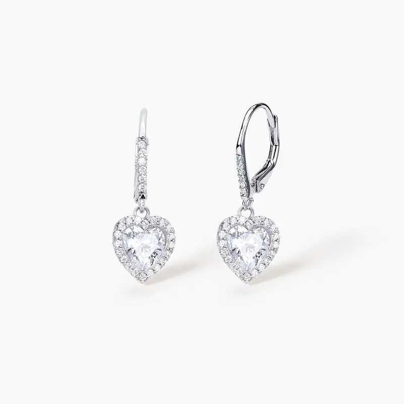 Pendientes Mabina de alambre con colgante de corazón AMOR 563131