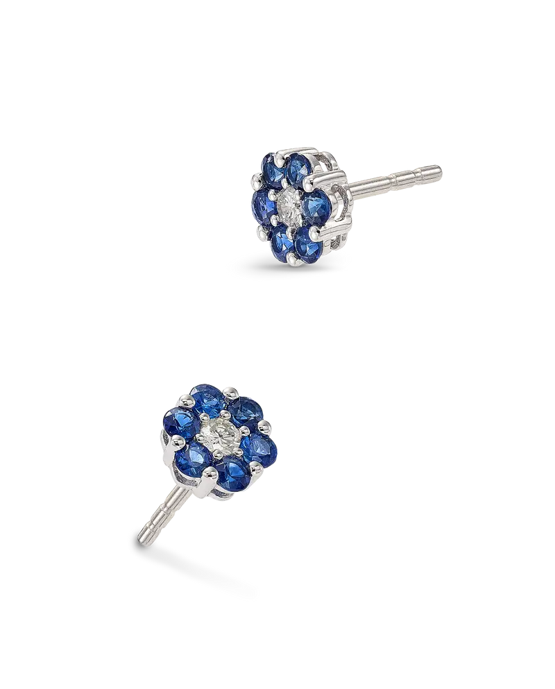 Pendientes Margaux zafiro y diamante, oro blanco
