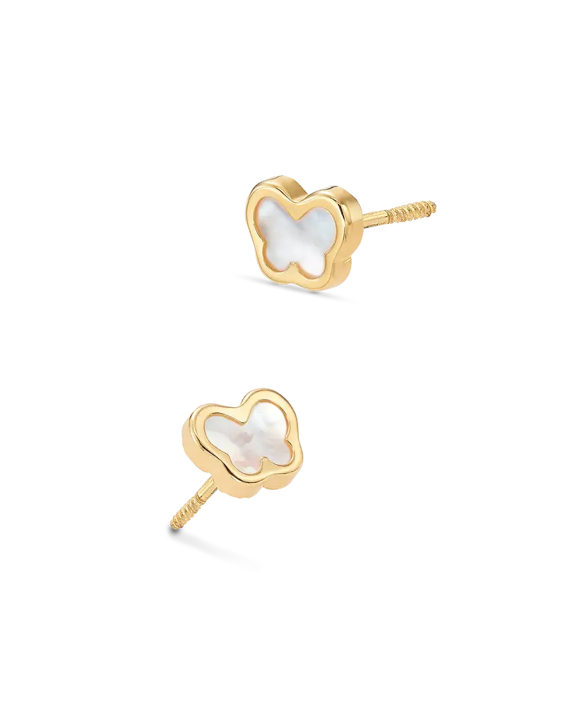 Pendientes Mariposa Nácar, oro