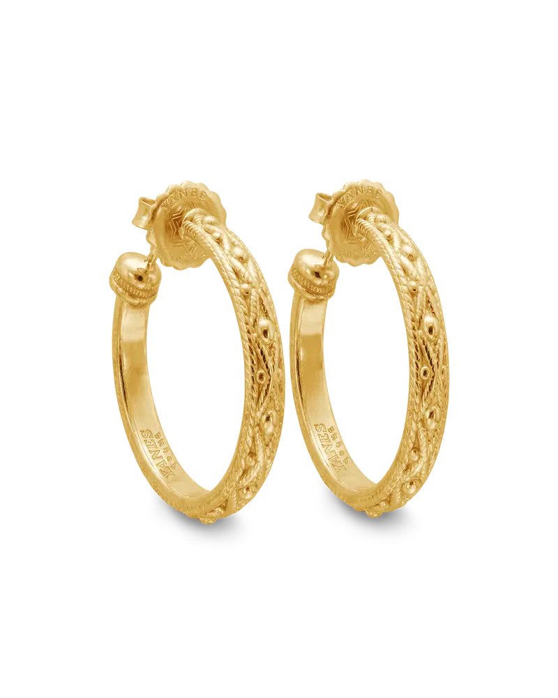 Pendientes Mencía L, plata dorada