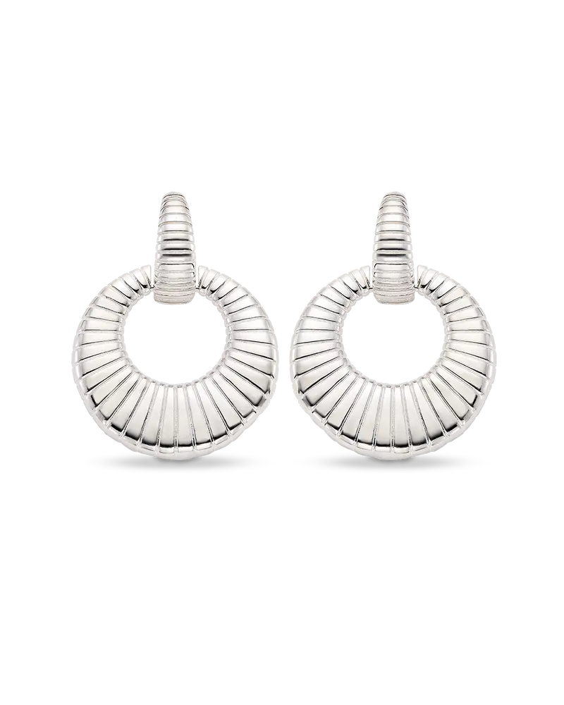 Pendientes Met, plata