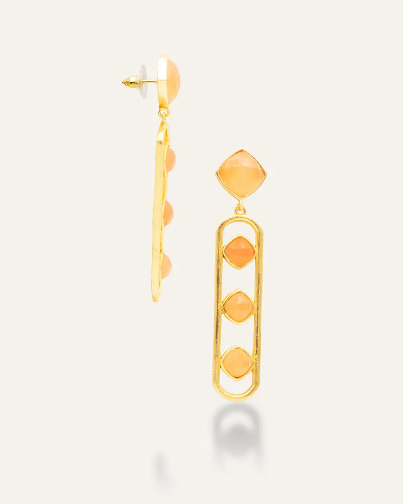 Pendientes Naisha Dorados Cornelian