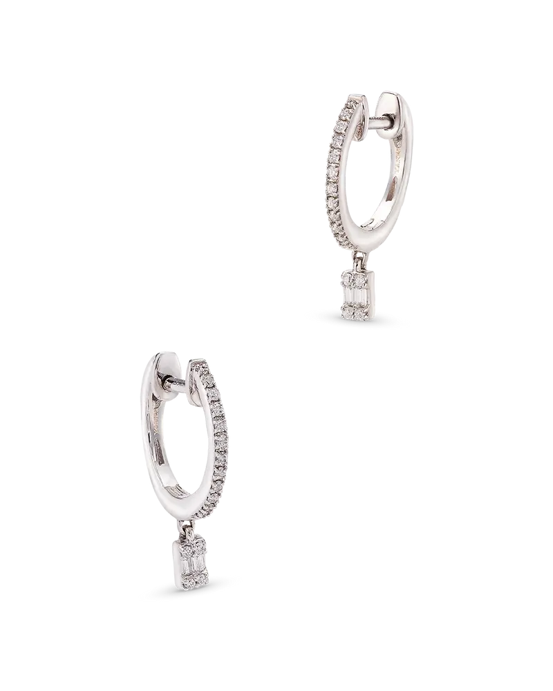 Pendientes Nina, oro blanco